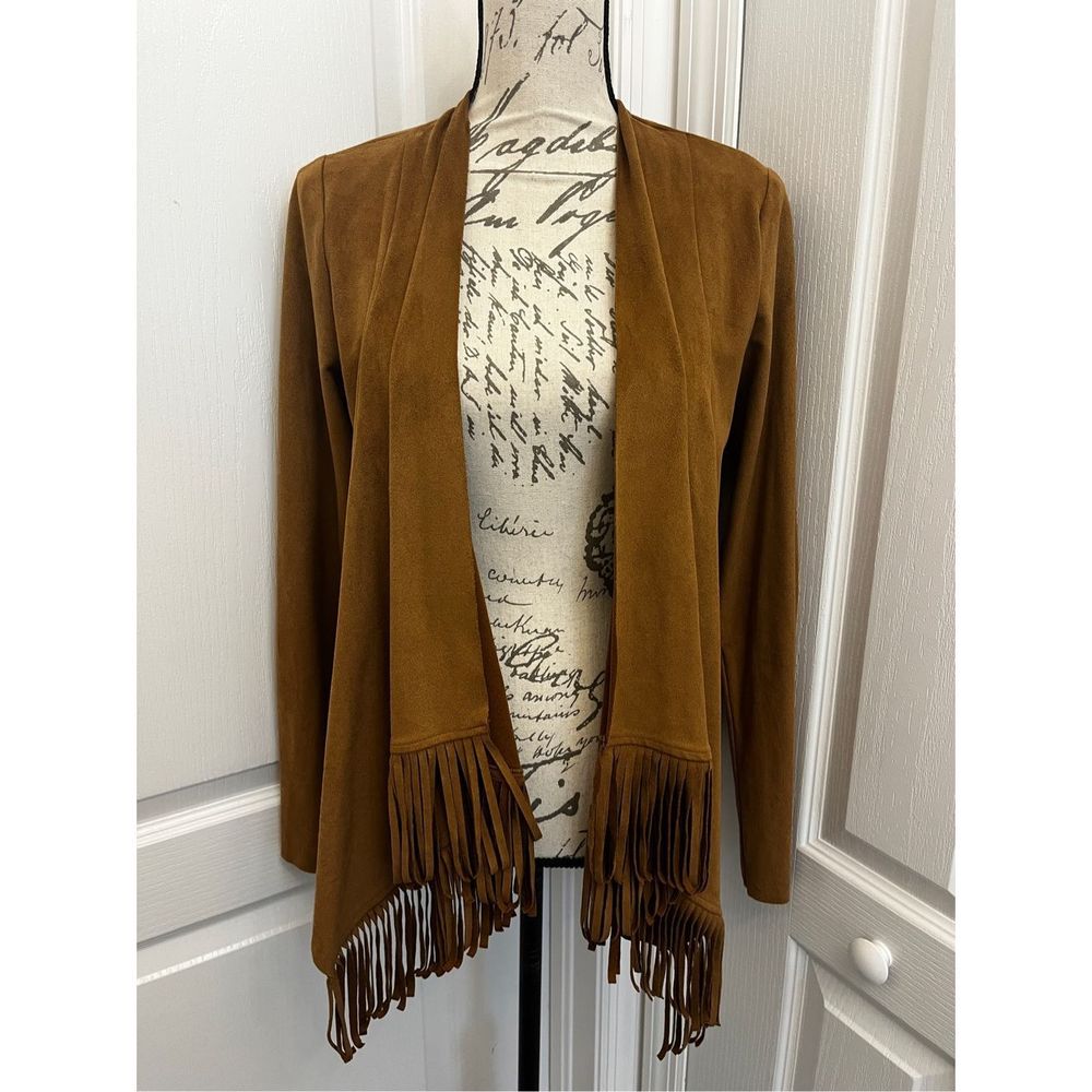 Hollister fringe jacket cover brown size S